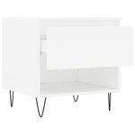 vidaXL Tables basses 2 Pièces blanc 50x46x50 cm bois d'ingénierie