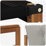 vidaXL Ensemble de canapés d'extérieur 6 pc Gris Naturel et Clair