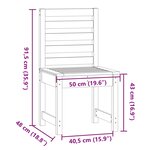 vidaXL Chaises de jardin lot de 2 50x48x91 5 cm bois massif de douglas