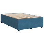 vidaXL Cadre de lit bleu 120x190 cm velours