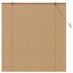 vidaXL Stores et Occultants avec des rideaux Marron Clair Bambou