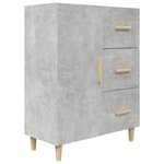 vidaXL Buffet gris béton 69 5x34x90 cm bois d'ingénierie