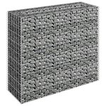 vidaXL Lit surélevé à gabion Acier galvanisé 90x30x90 cm