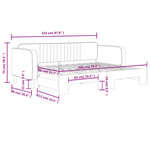 vidaXL Lit de jour avec lit gigogne gris clair 80x200 cm velours