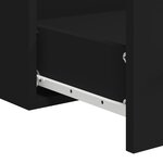 vidaXL Armoire de salle de bain avec miroir noir bois d'ingénierie