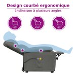 vidaXL Fauteuil de massage Noir Similicuir