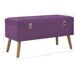 vidaXL Banc avec compartiment de rangement 80 cm Violet Velours