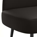 vidaXL Banc rembourré avec dossier Noir 110 x 60 x 76 cm Simili cuir