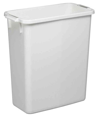 Poubelle Rectangulaire Durabin 60 litres avec Poignées Blanc DURABLE