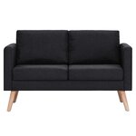 vidaXL Ensemble de canapé 2 Pièces tissu noir