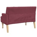 vidaXL Banc avec coussins rouge bordeaux 113x64 5x75 5 cm tissu