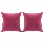 vidaXL Canapé 3 places avec oreillers bordeaux 180 cm velours