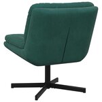 vidaXL Fauteuil relaxant pivotant Vert foncé 63 x 75 x 76 cm Velours