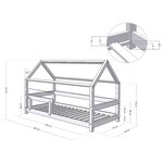 Lit cabane enfant TERY 90 x 180 vert sauge
