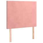 vidaXL Sommier à lattes de lit et matelas et LED Rose 80x200cm Velours