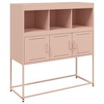 vidaXL Buffet rose 100 5x39x107 cm acier