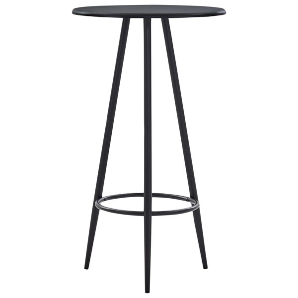 vidaXL Table de bar Noir 60x107 5 cm MDF