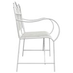 vidaXL Banc de jardin Blanc 104 x 54 x 93cm Acier