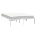 vidaXL Cadre de lit métal sans matelas blanc 160x200 cm