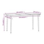 vidaXL Mobilier de salle à manger de jardin avec coussins 7 Pièces Noir