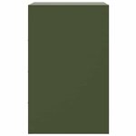 vidaXL Tables de chevet 2 Pièces vert olive 34 5x39x62 cm acier