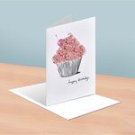 Carte anniversaire cupcake et délices - draeger paris