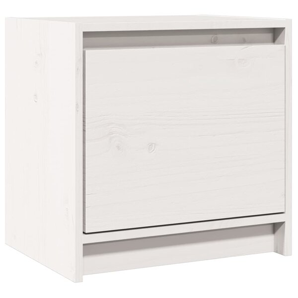 vidaXL Table de chevet Blanc 40x30 5x40 cm Bois de pin massif