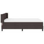 vidaXL Lit boxspring avec matelas Marron foncé 140 x 190 cm