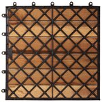 vidaXL Carreau de terrasse 20 Pièces Marron 30 x 30 cm Bois d'acacia