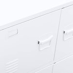 vidaXL Coffre de rangement industriel Blanc 75x40x80 cm Acier