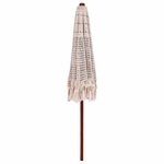 vidaXL Parasol Autre Crème x 250 cm Coton et bois massif