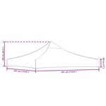 vidaXL Toit de tente de réception 3x3 m Bordeaux 270 g/m²