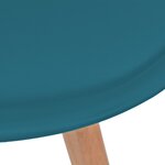 vidaXL Chaises à manger lot de 2 Turquoise Plastique