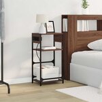 vidaXL Cabinet de chevet Chêne brun 40 x 27 x 76 cm Bois d'ingénierie