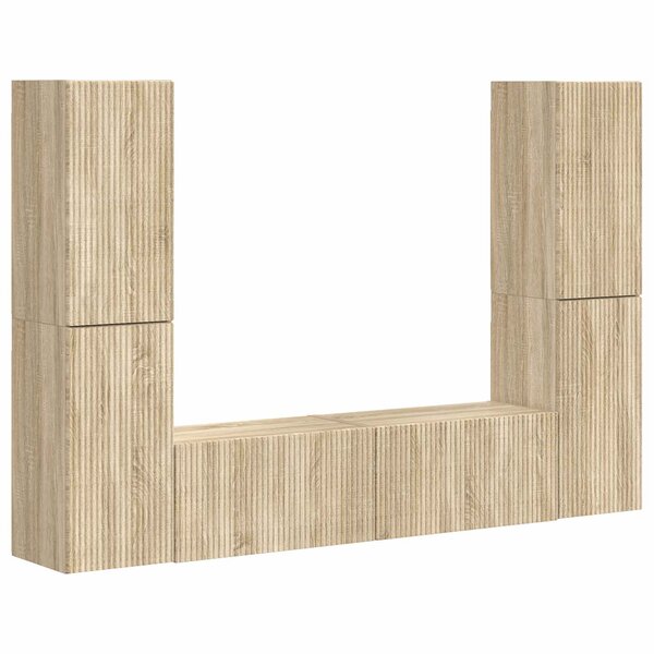 vidaXL Ensemble meuble TV 6 Pièces Chêne Sonoma Bois d'ingénierie