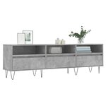 vidaXL Meuble TV gris béton 150x30x44 5 cm bois d'ingénierie