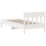 vidaXL Cadre de lit sans matelas blanc 75x190 cm bois de pin massif