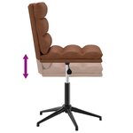 vidaXL Chaise de salle à manger Marron Similicuir