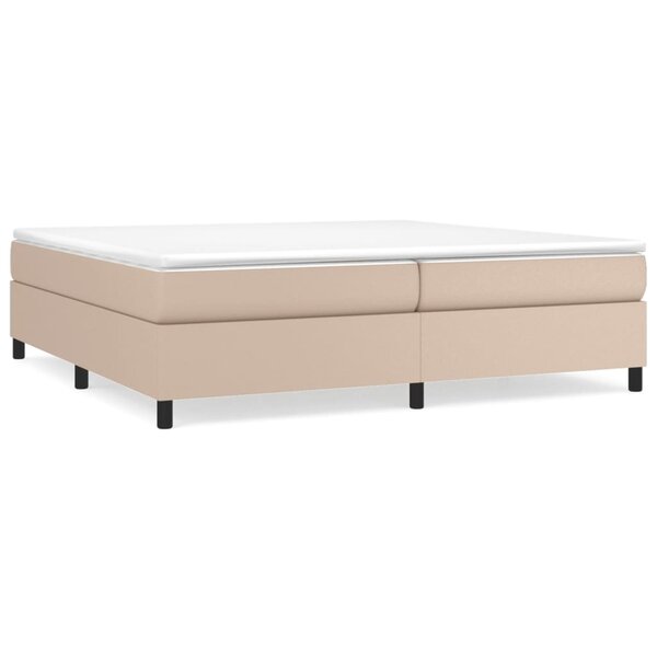vidaXL Sommier à lattes de lit avec matelas Cappuccino 200x200 cm