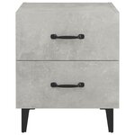 vidaXL Tables de chevet 2 Pièces Gris béton 40x35x47 5 cm