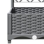 vidaXL Jardinière avec treillis Gris clair 120x40x121 5 cm PP