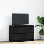 vidaXL Meuble TV noir 80x35x54 cm bois d'ingénierie