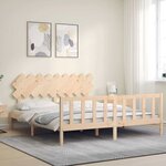 vidaXL Cadre de lit sans matelas bois massif de pin