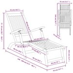 vidaXL Chaise de terrasse avec repose-pied Bois d'acacia solide