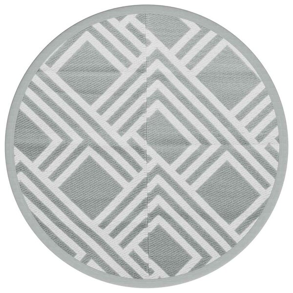vidaXL Tapis d'extérieur ARAKIL gris Ø120 cm PP