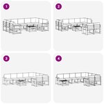 vidaXL Ensemble de canapés d'extérieur 10 Pièces Blanc et anthracite