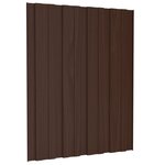vidaXL Panneaux de toiture 36 Pièces Acier galvanisé Marron 60x45 cm