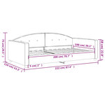 vidaXL Lit de repos sans matelas noir 100x200 cm velours