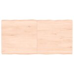 vidaXL Dessus de table bois massif non traité bordure assortie