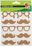 Stickers liège Moustache 10 pièces